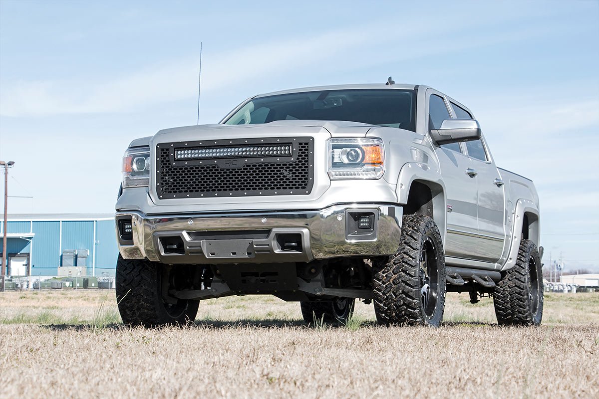 Black Series Rough Country LED Fog Light Kit for 14-15 GMC Sierra 1500-70689