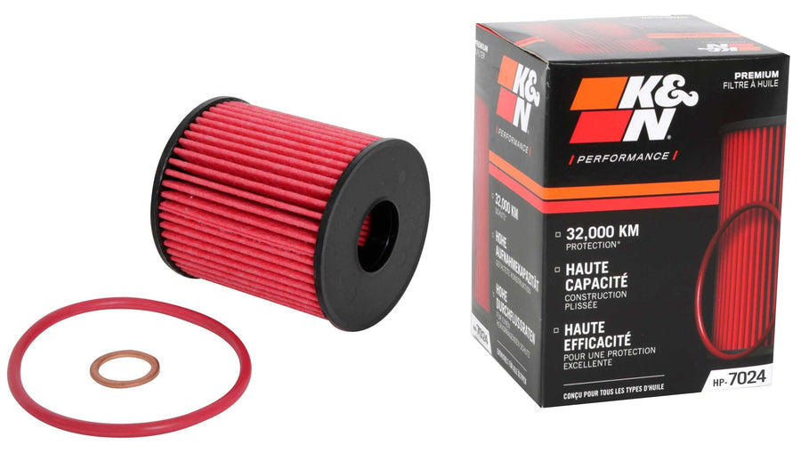 K&N Oil Filter Premium: 20,000 Mile Engine Protection, High Capacity/High Efficiency: Compatible with MINI/FORD/PEUGEOT/LAND ROVER (See Product Description for Select Models), HP-7024