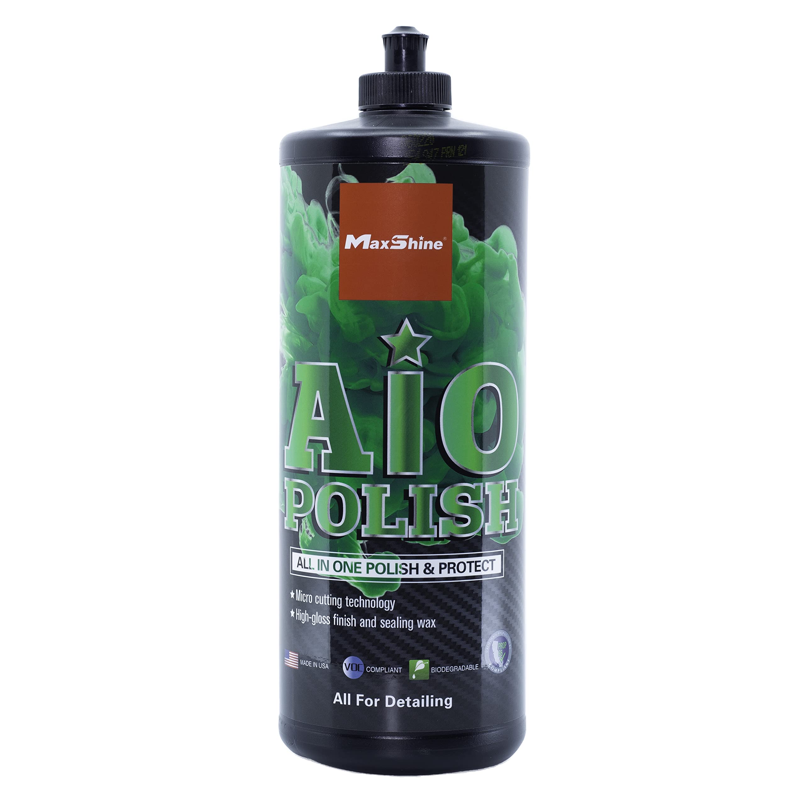 All-in-One Maxshine Polish & Protect 16oz - Ultimate Paint Correction & Sealant Protection - Fast, Easy, High-Gloss Finish, Scratch & Swirl Remover - Premium Auto Detailing Accessories & Supplies