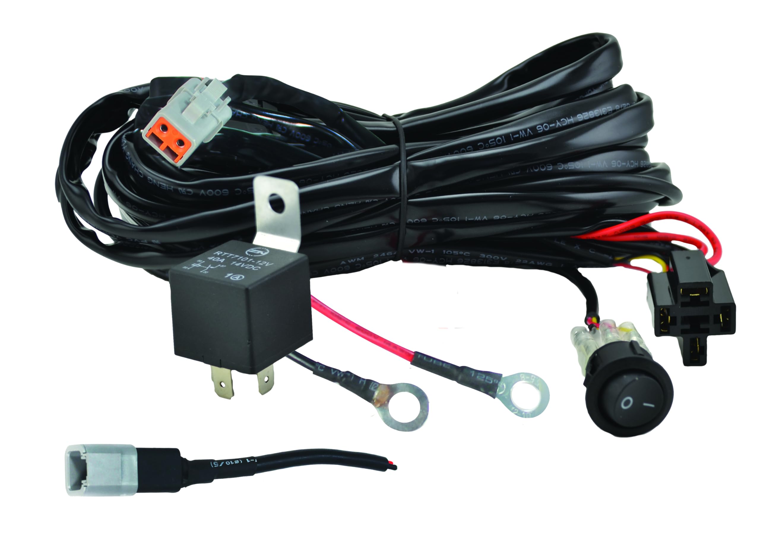 Single Light Wiring Harness HELLA 357211001, Black