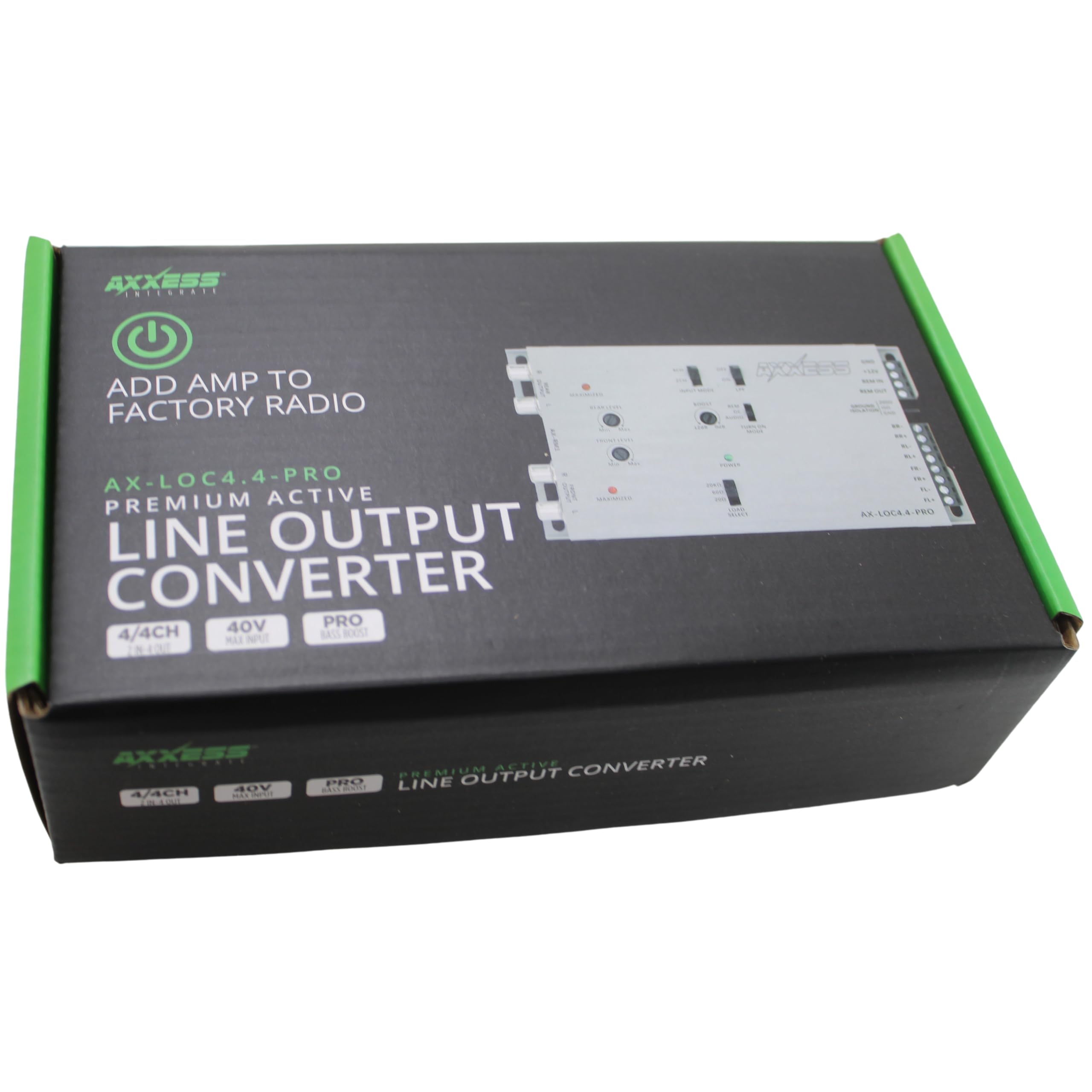 4CH Active Line Output Converter Metra Brands with Bass Boost
