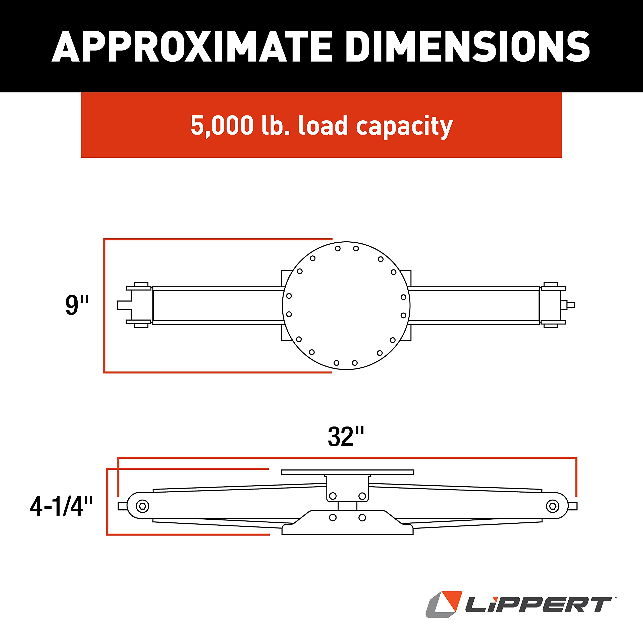 30" Lippert Components Manual RV Scissor Jack Kit for 5th Wheels, Travel Trailers, Set of Two, 5,000 lb. Load Capacity, Anti Rust Coating, Universal Bolt-On Installation, Bow-Tie Base, Crank Handle - 285344