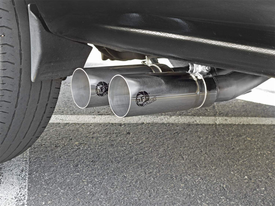 Rebel Series aFe Power 49-44070-P 3"x2-1/2" Cat-Back Exhaust System (Stainless Steel)
