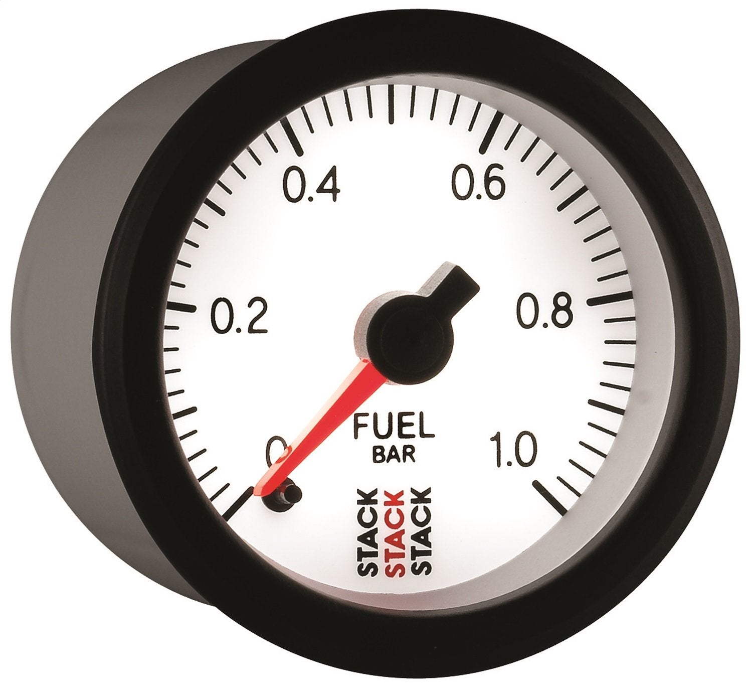 52mm M10 Male Stack ST3353 White 0-1 Bar Professional Stepper Motor Fuel Pressure Gauge