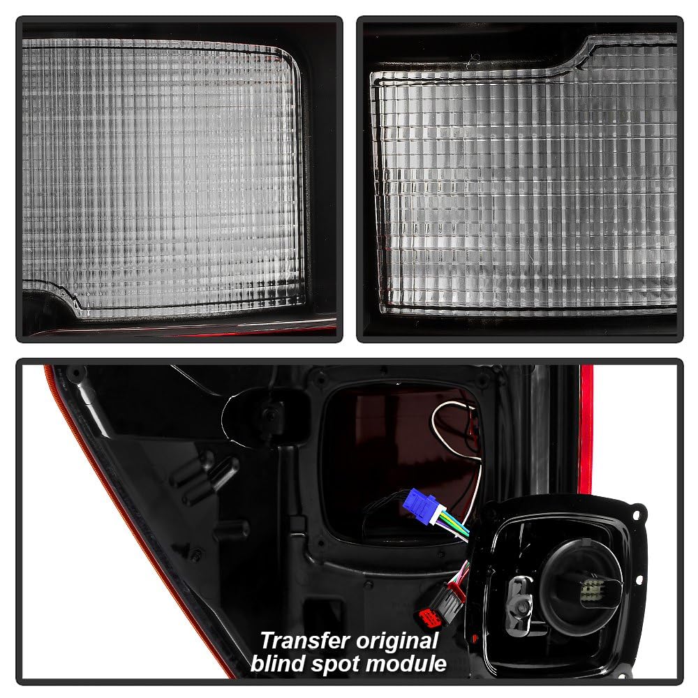 Ford F150 Spyder (POE) 21-23 w/Blind Spot w/Black Appearance Pkg LED Tail Light - OE Right