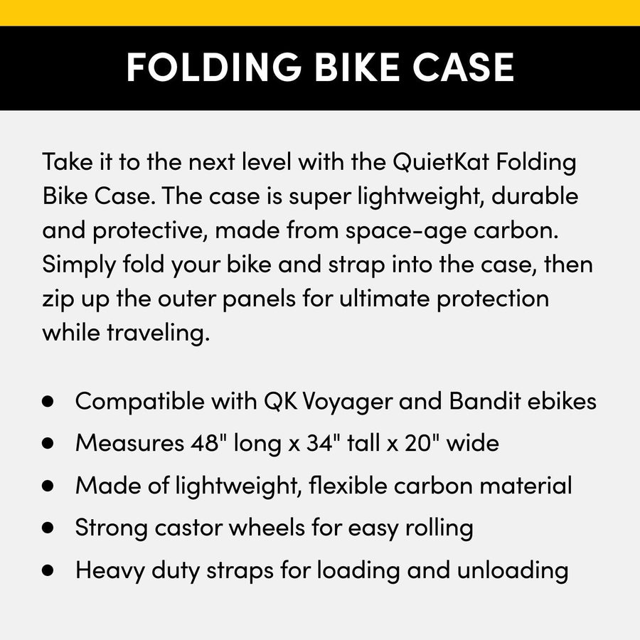 Folding Bike Case QuietKat, Traveling case to Store and Transport Voyager and Bandit Bikes …