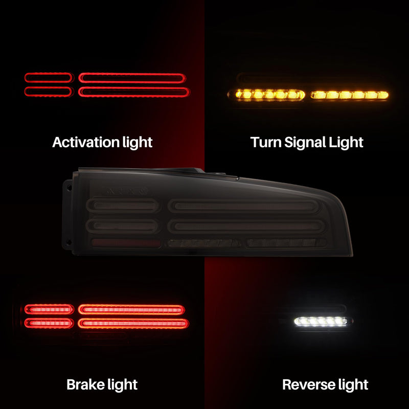 NOVA-Series Alpharex LED Tail Lights Compatible With 23-25 Nissan Z Quad-Loop Style Alpha-Black