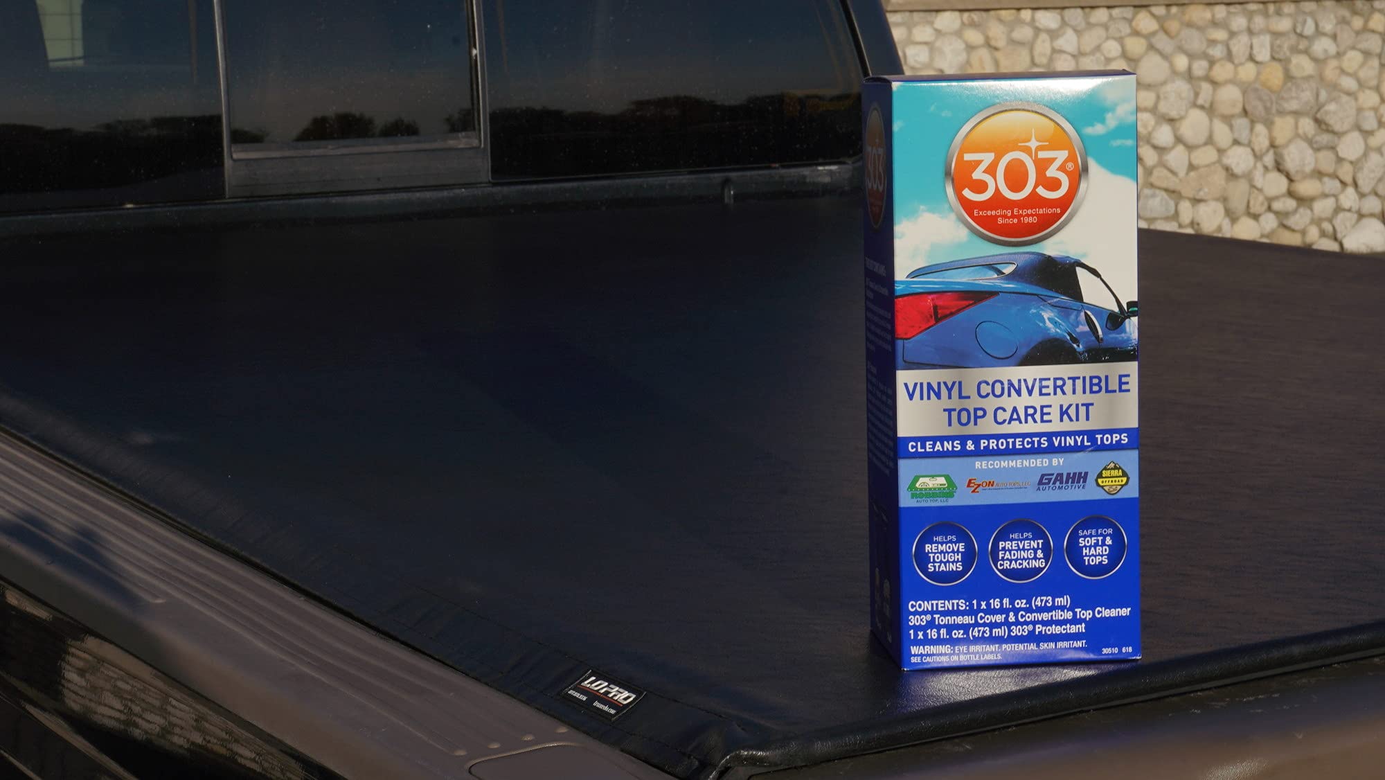 303 Products Convertible Vinyl Top Cleaning and Care Kit 30510 - Cleans And Protects Vinyl Tops - Includes Tonneau Cover And Convertible Top Cleaner 16 fl. oz. + Automotive Protectant 16 fl. oz.,,Blue