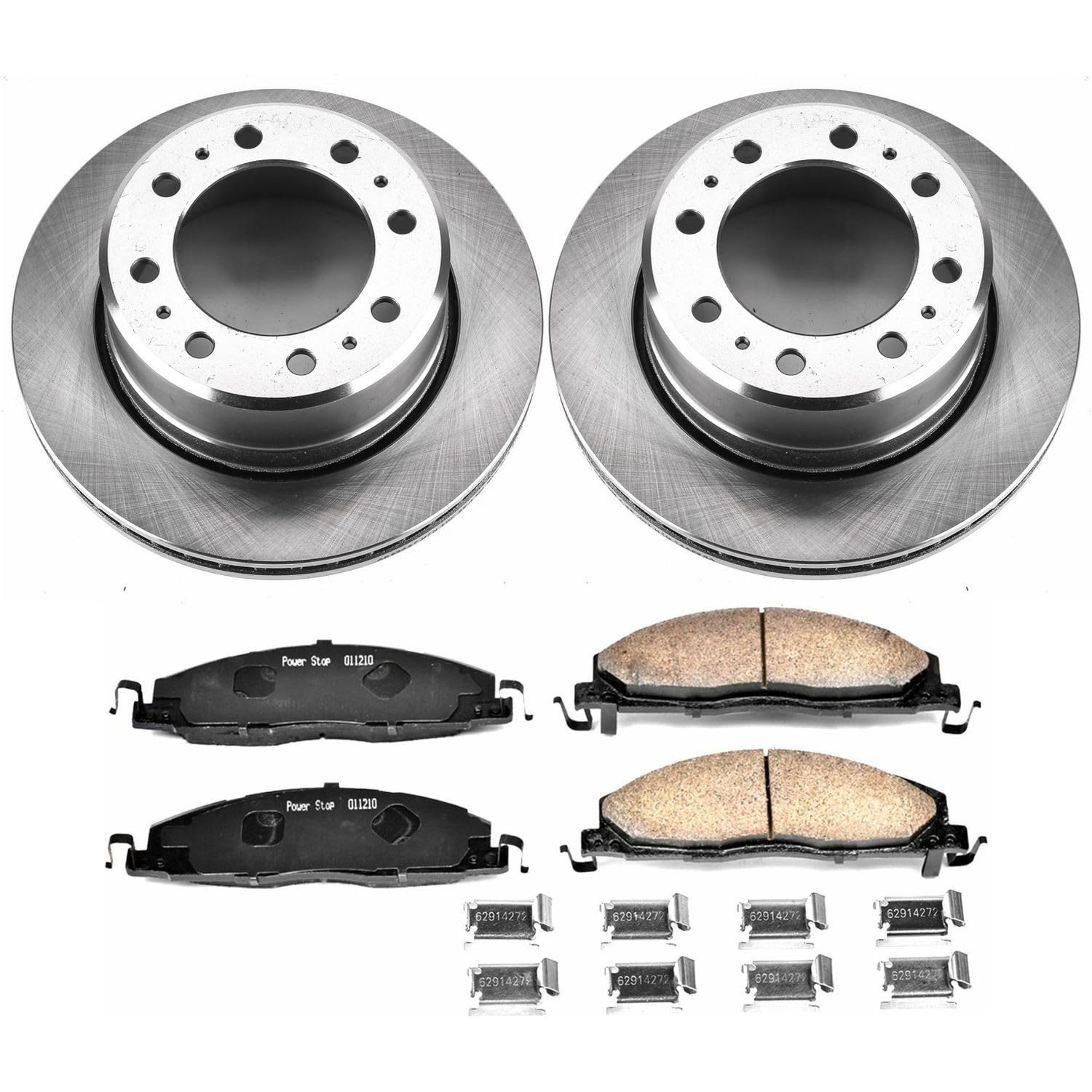 Power Stop KOE7131 Rear Replacement Brake Kit-OE Brake Rotors & Ceramic Brake Pads For Ram 3500 2013-2018 [Model Specific]
