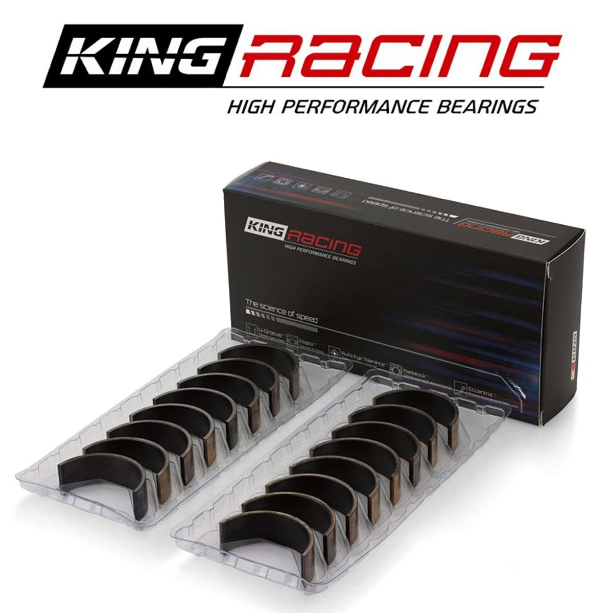 STDX King .001 Crankshaft Main Bearings Compatible with CHRYSLER 273 301 313 318 340 COATED