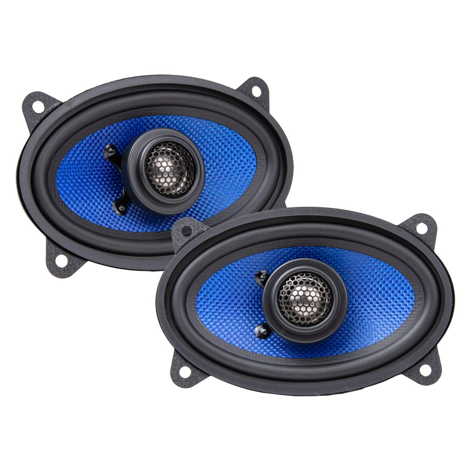 Hifonics Colossus Classic HCC46CX 4x6 Car Speakers - 2-Way Coaxial System with Aluminum Dome Tweeters, 75W Peak Power & Butyl Rubber Surrounds (Pair)