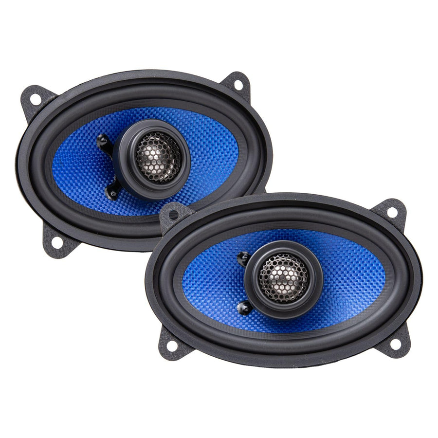 Hifonics Colossus Classic HCC46CX 4x6 Car Speakers - 2-Way Coaxial System with Aluminum Dome Tweeters, 75W Peak Power & Butyl Rubber Surrounds (Pair)