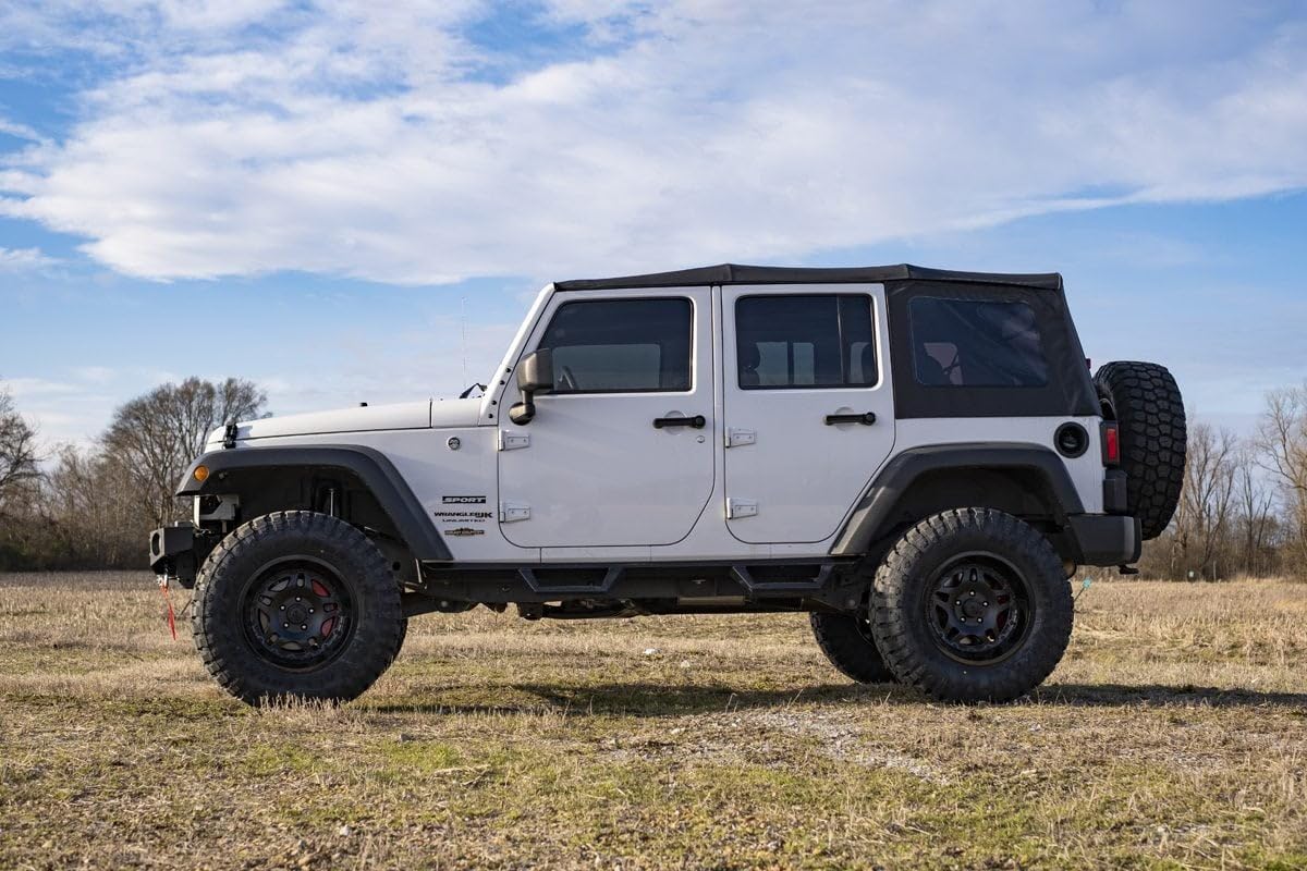 3.25" Rough Country Lift Kit w/V2 Shocks for 2007-2018 Jeep Wrangler JKU - 66970