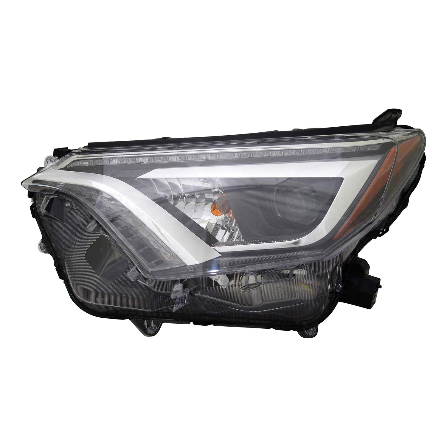 Left TYC Headlight Assembly Compatible with 2016-2018 Toyota Rav4