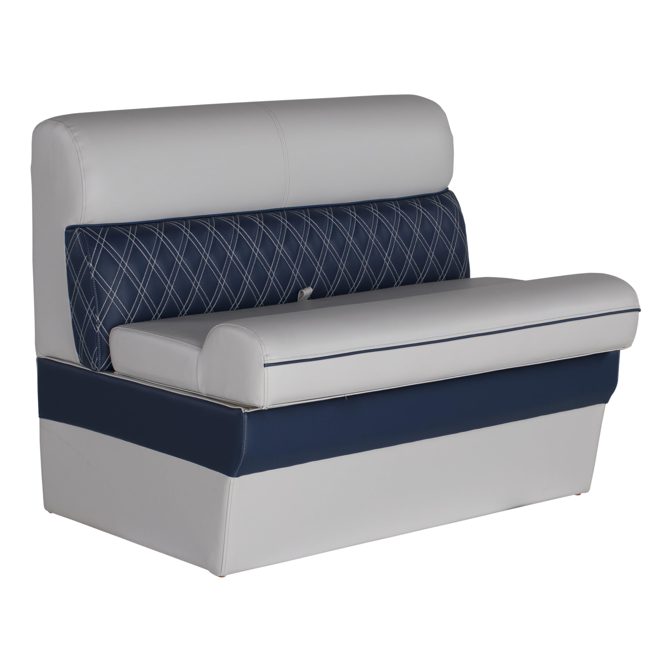 Lippert 36" Straight Sunset Collection Pontoon Bench Seat, Contoured Foam Cushioning, Durable Marine-Grade Vinyl, Built-In Dry Storage, Poly Frame, 36"L x 28"W x 30"H - 2024021323