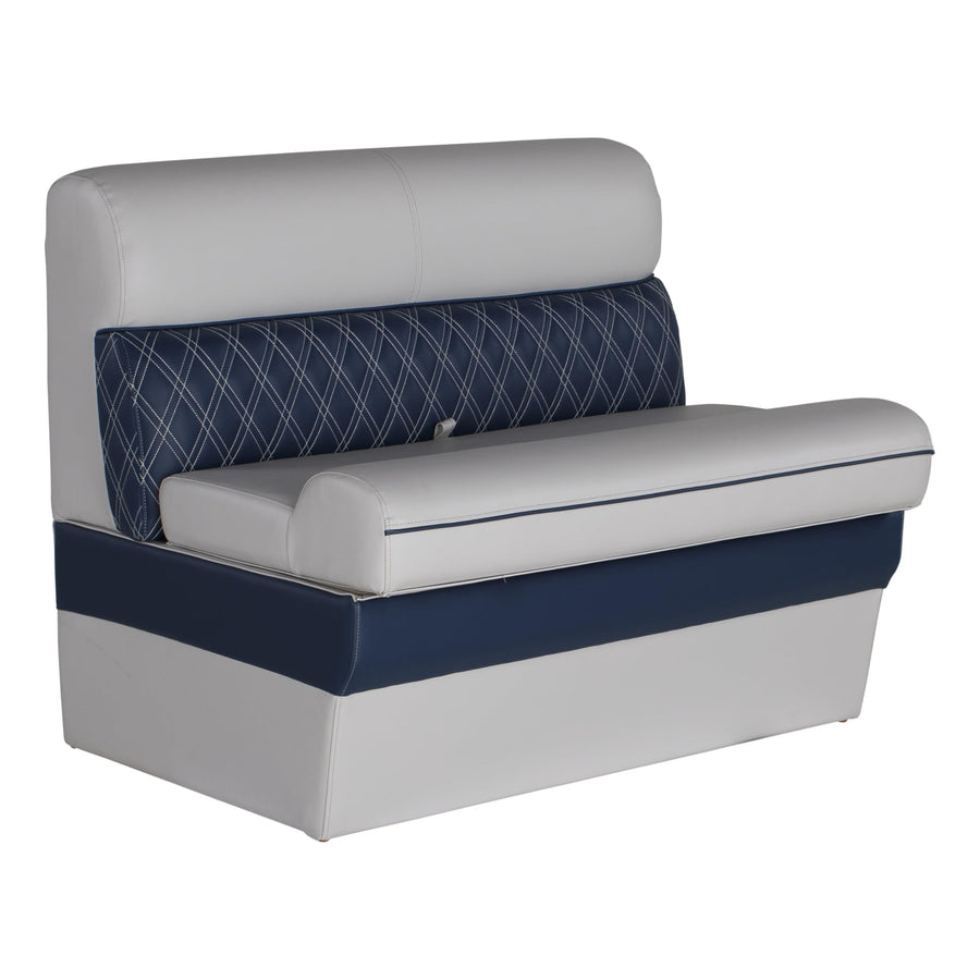 Lippert 36" Straight Sunset Collection Pontoon Bench Seat, Contoured Foam Cushioning, Durable Marine-Grade Vinyl, Built-In Dry Storage, Poly Frame, 36"L x 28"W x 30"H - 2024021323