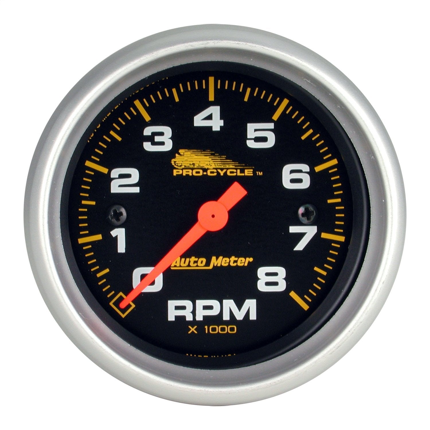 Tach AutoMeter Gauge, 2 5/8", 8K RPM, 2&4 Cylinder, Black, Pro-Cycle (19324)