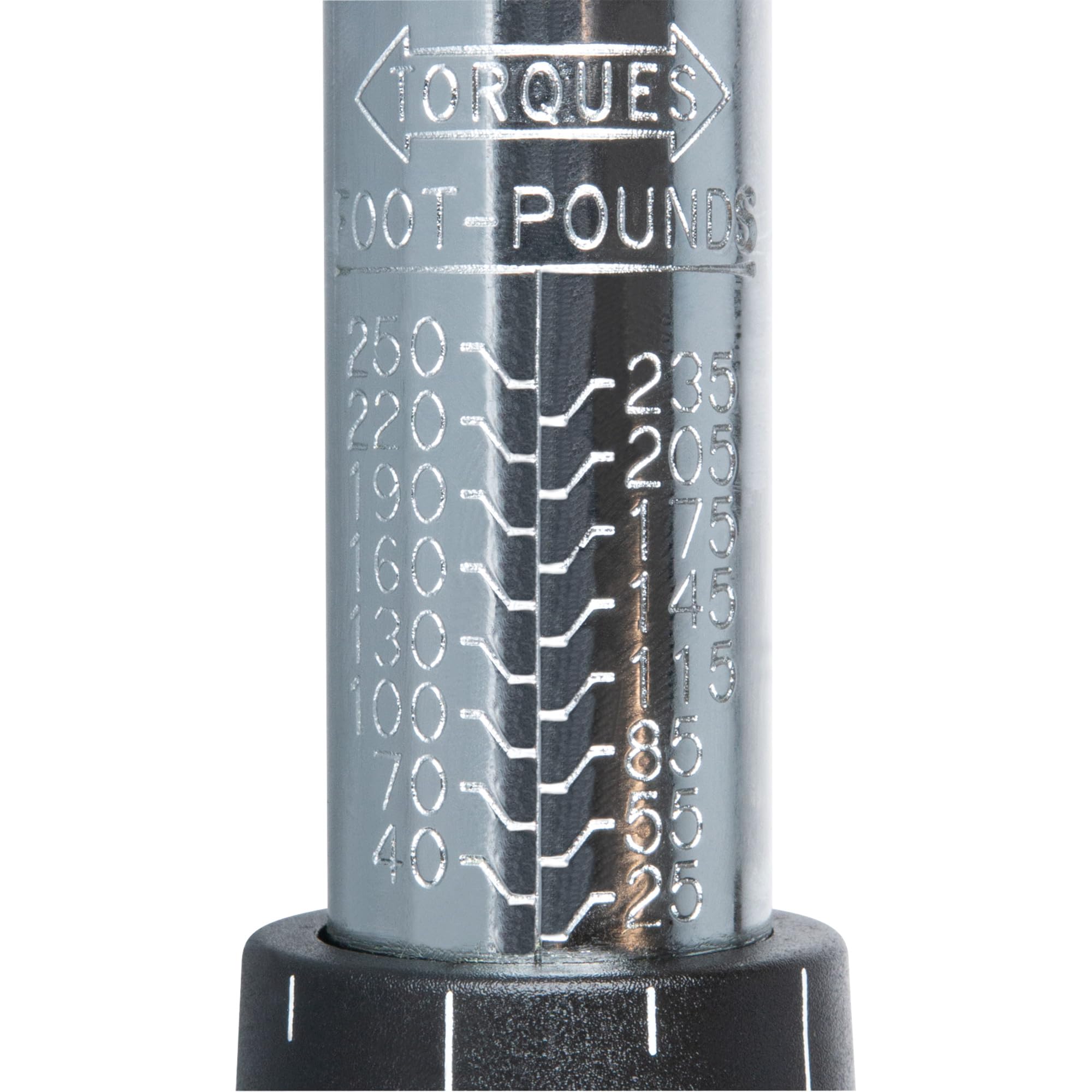 M199 Performance Tool 1/2-Inch Drive Click Torque Wrench With Patented Torque Adjusting Locking Collar (25 to 250 ft/lb)