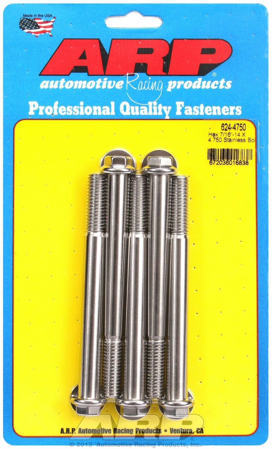Hex Bolt ARP (624-4750), Stainless Steel