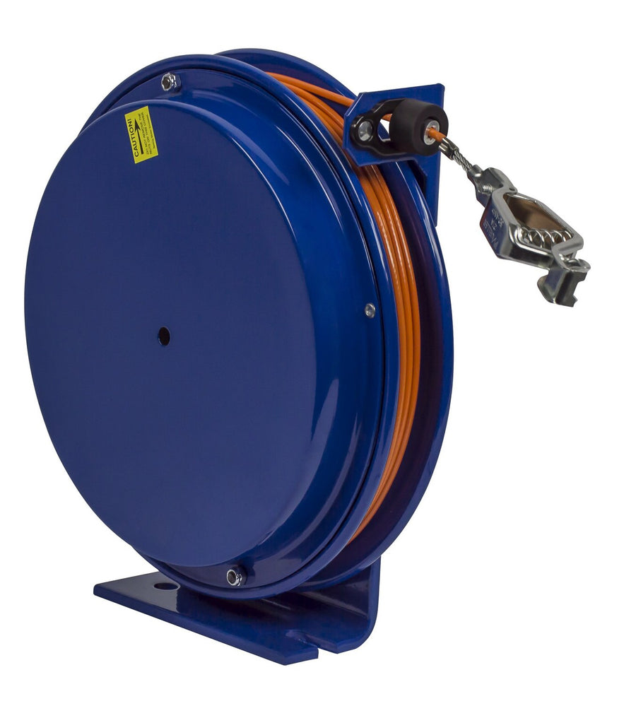SD-50 Coxreels Retractable Static Discharge Cable Reel SD Series, 50’- Easy Maintenance Compact Design - Heavy Duty Steel Construction, Made in USA, Blue