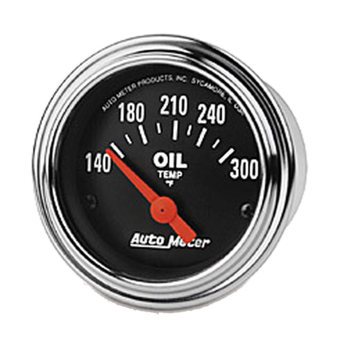 Electric Auto Meter 2543 Traditional Chrome Oil Temperature Gauge