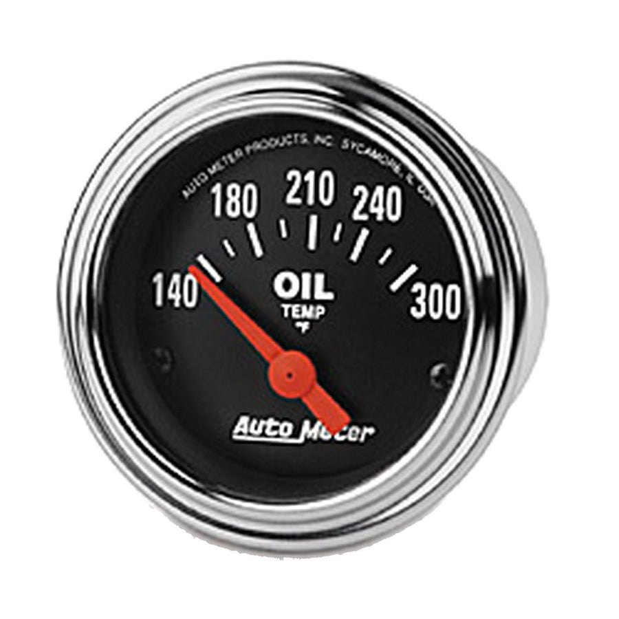 Electric Auto Meter 2543 Traditional Chrome Oil Temperature Gauge