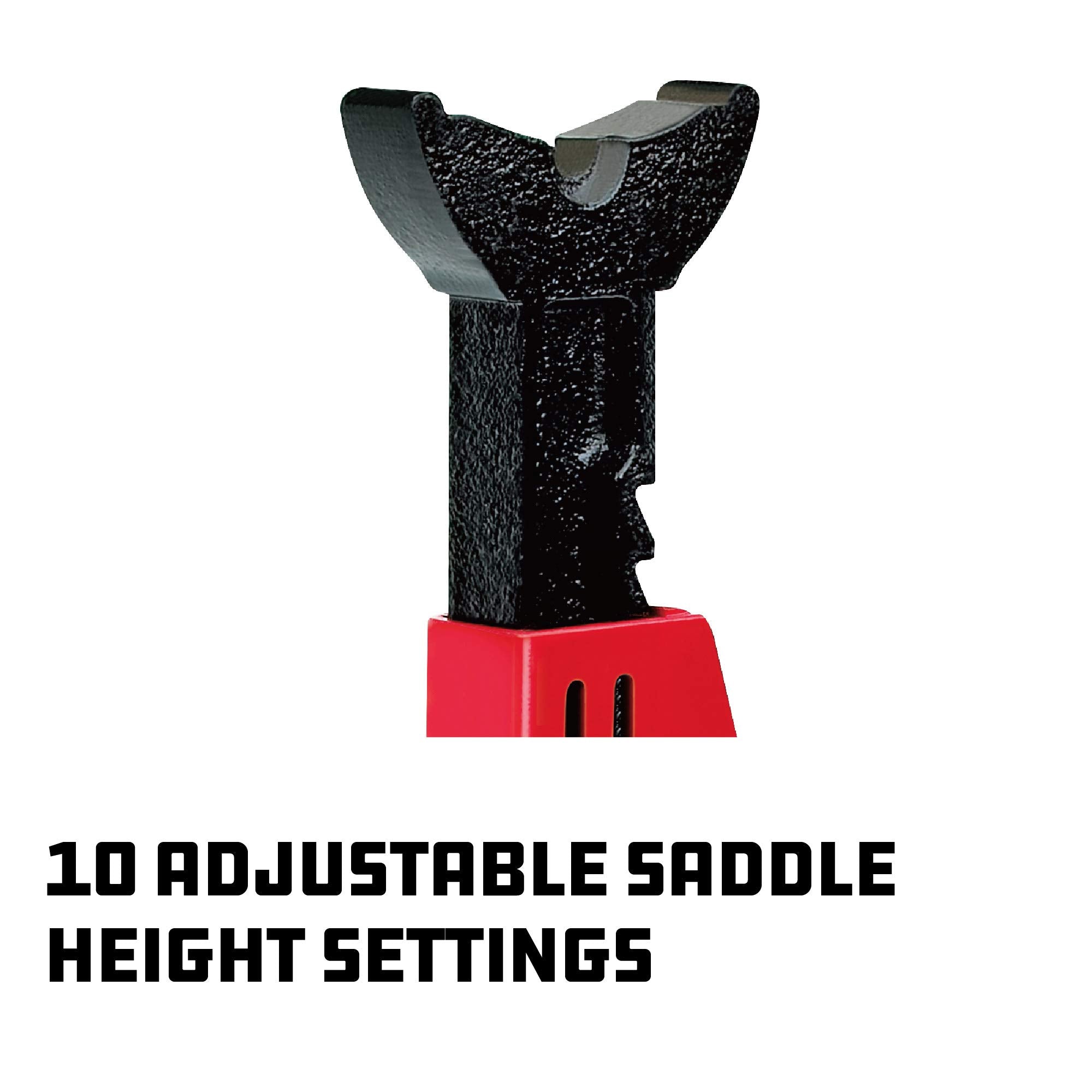 4 Ton Powerbuilt Ratchet Jack Stands, Wide Stance Stability, Vehicle Car Lifting Range 13-Inches to 20-1/4-Inches (33cm-51cm), 1 Pair (2 Pack) - 647529