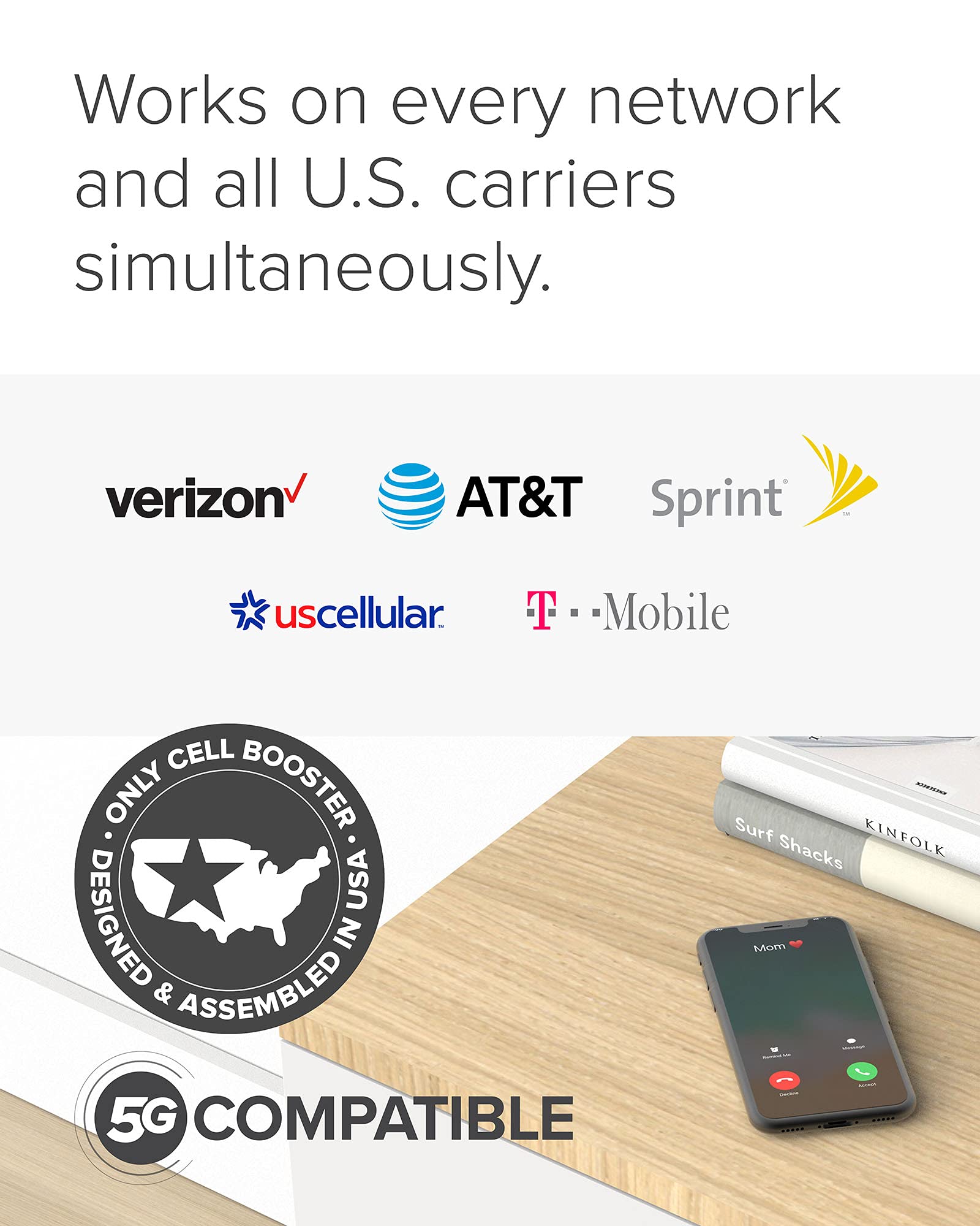 Home Complete weBoost | Powerful Multi-Carrier Cell Phone Signal Booster for 5G & 4G LTE | Simultaneous support for all U.S. Carriers - Verizon, AT&T, T-Mobile & more (model# 470145), DIY