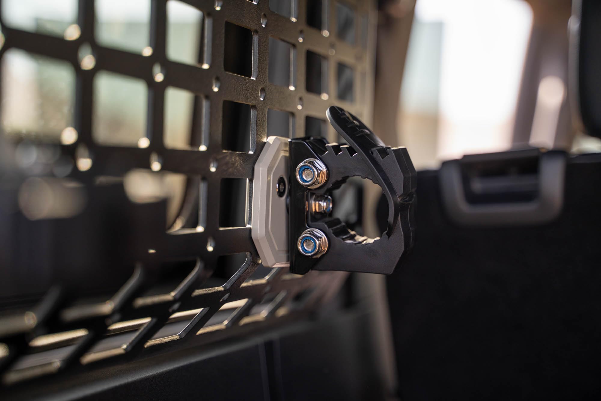 Quick Release DV8 Offroad Molle Panel Tool Mounts | Secures Your Tools & Accessories | Rotates for Endless Mounting Positions | 3 Color Varieties | Sold as a Pair (Gray)
