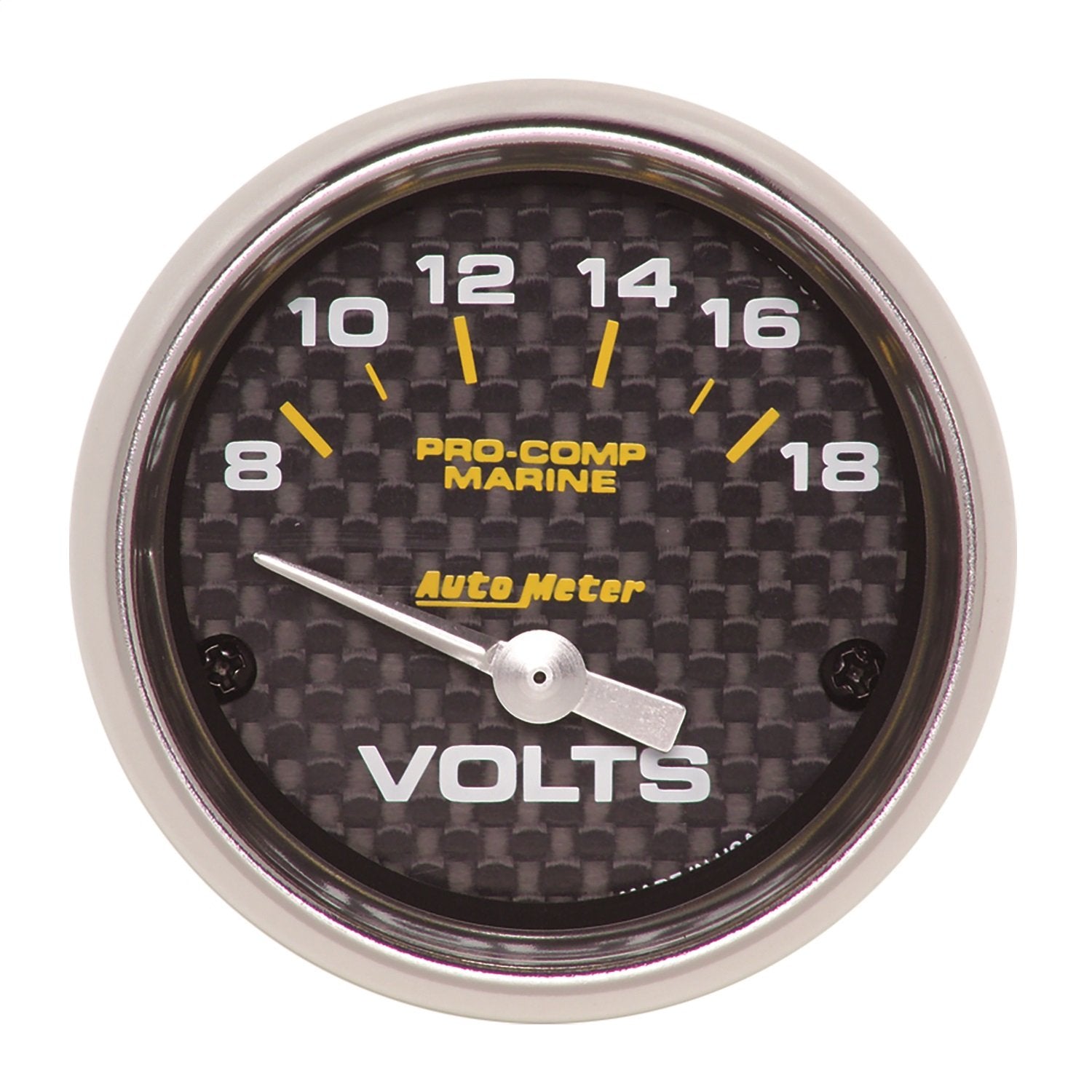 Voltmeter AutoMeter Gauge, 2 1/16", 18V, Electric, Marine Carbon Fiber (200756-40)