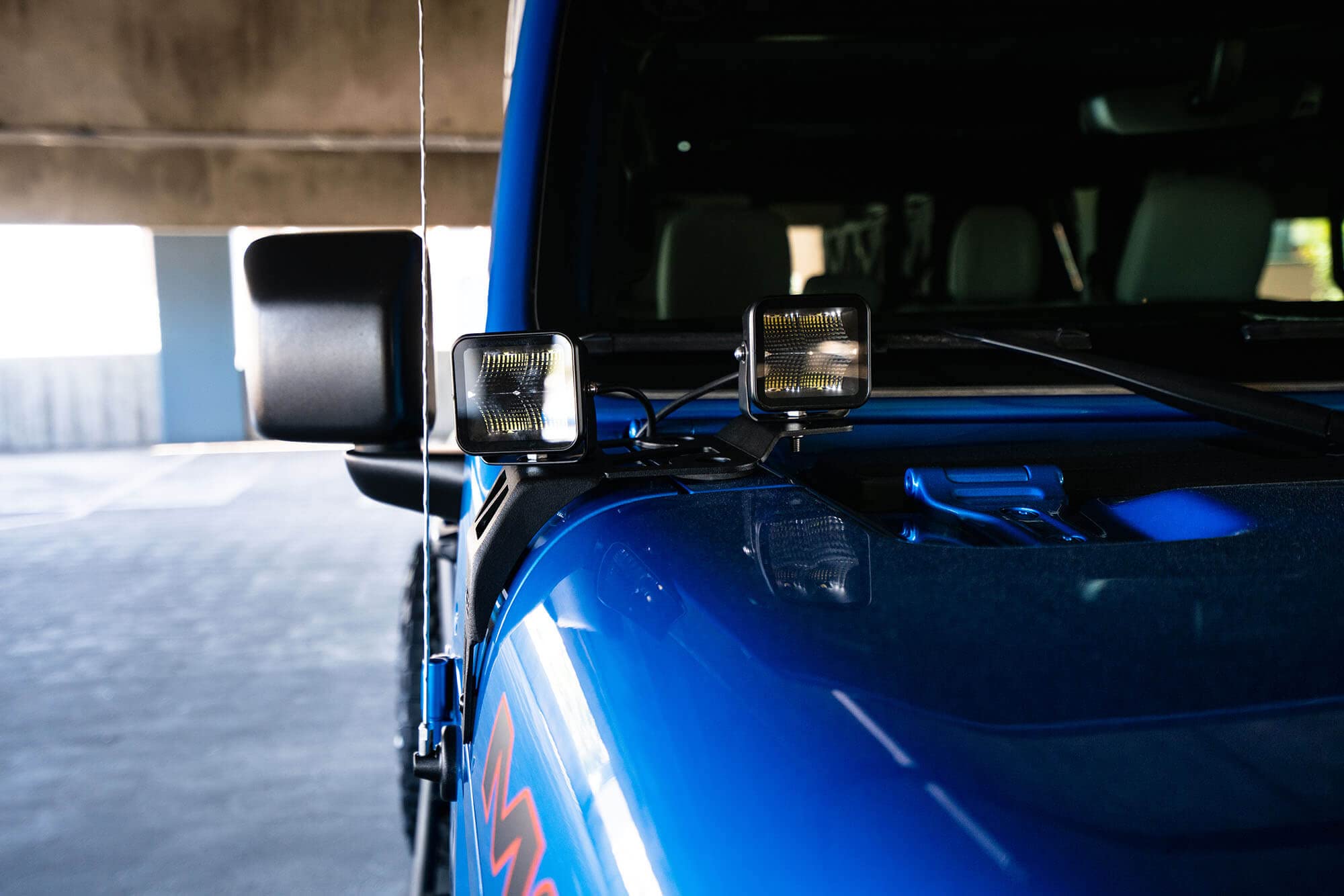 Dual LED Pod Light Mounts for Wrangler JL Rubicon 392 2020-2025 & Gladiator JT Mojave Edition | A-Pillar Mounted | Mounts 2 Light Pods Per Side | Driver & Passenger Side Pair | DV8 Offroad