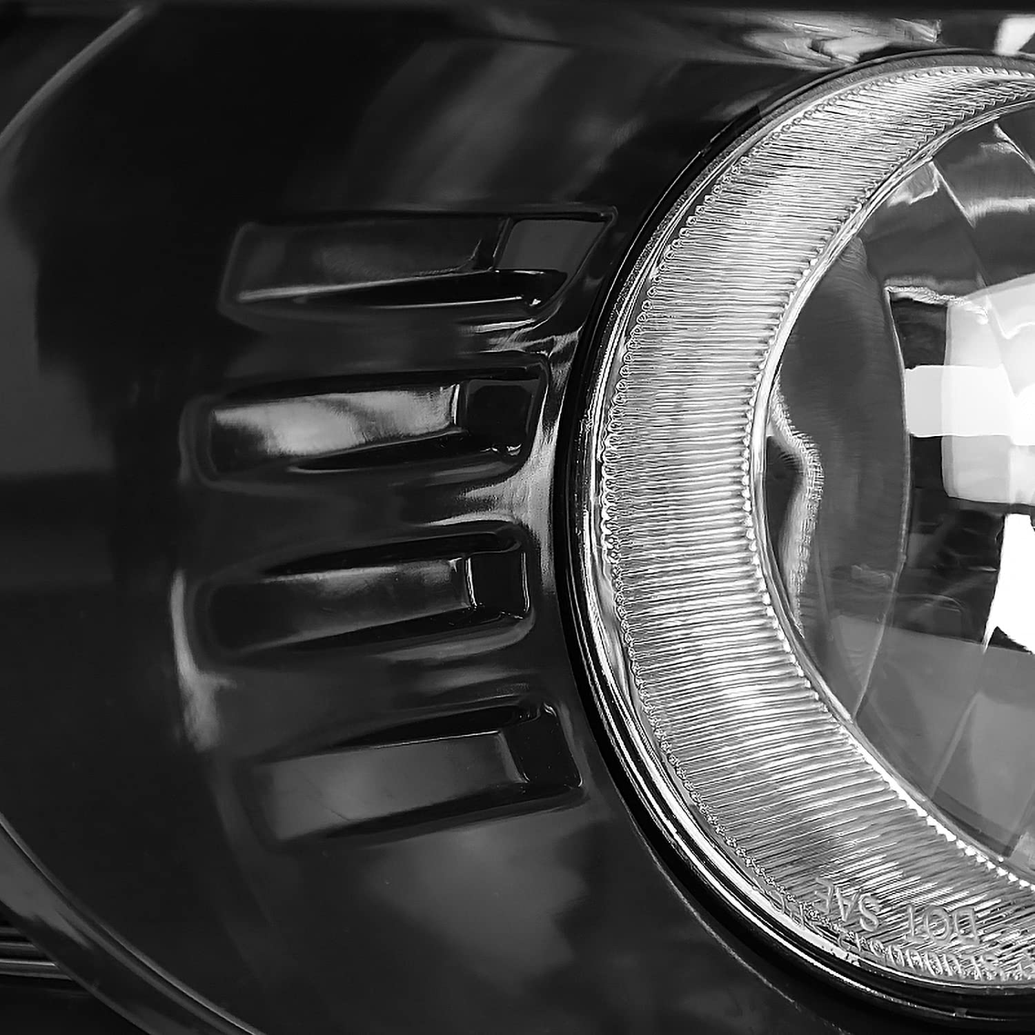 Fog Lights + Switch + Black Bezels SPEC-D TUNING Compatible with 2008-2017 Toyota Sequoia, L+R Pair Assembly