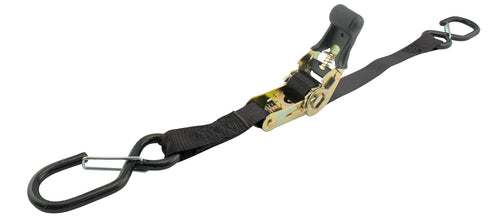 1" x 6' Heavy Duty Motorcycle Strap Erickson with Safety Hooks - 1200 lb. Load Capacity, (Pack of 2)