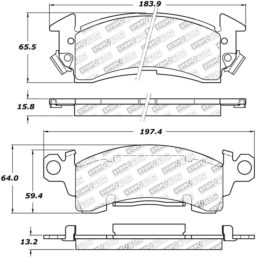 Sport Brake Pads StopTech 309.00520 with Shims and Hardware