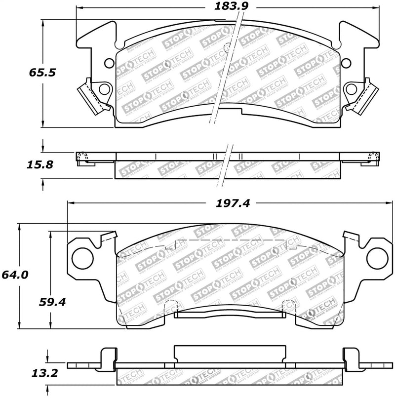 Sport Brake Pads StopTech 309.00520 with Shims and Hardware