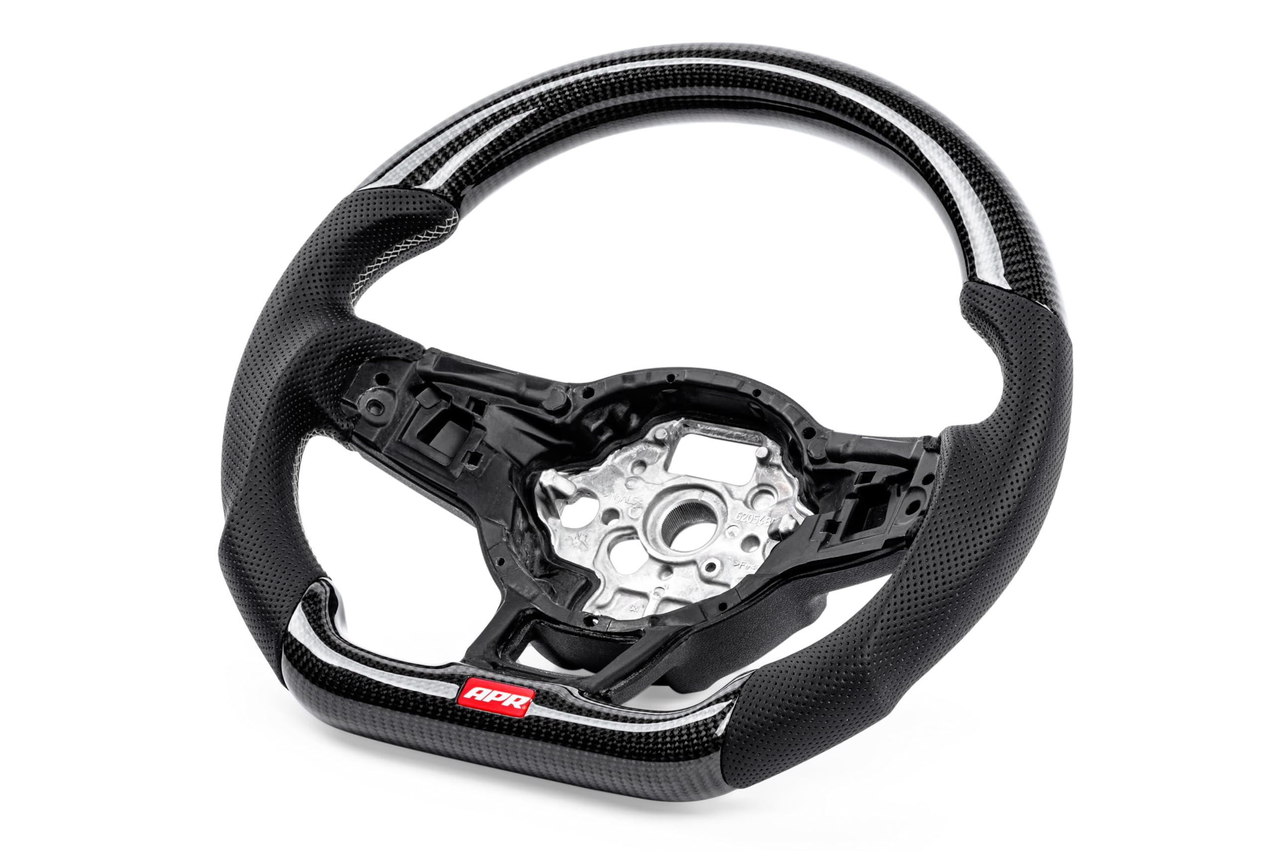Steering Wheel APR MS100202 - Carbon Fiber/Leather - Silver