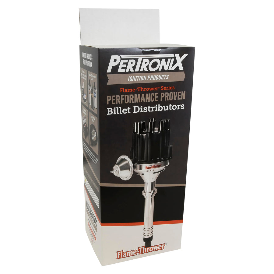 Flame-Thrower Black Cap Distributor HEI for Pontiac Small Block/Big Block PerTronix D1200