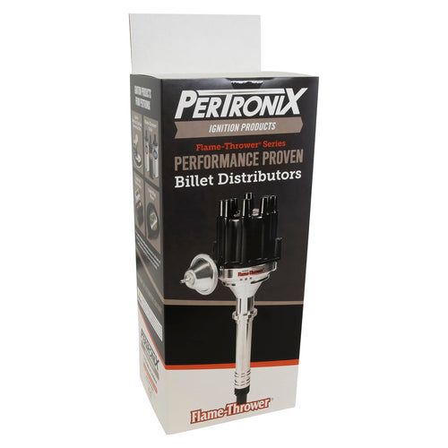 Flame-Thrower Black Cap Distributor HEI for Pontiac Small Block/Big Block PerTronix D1200