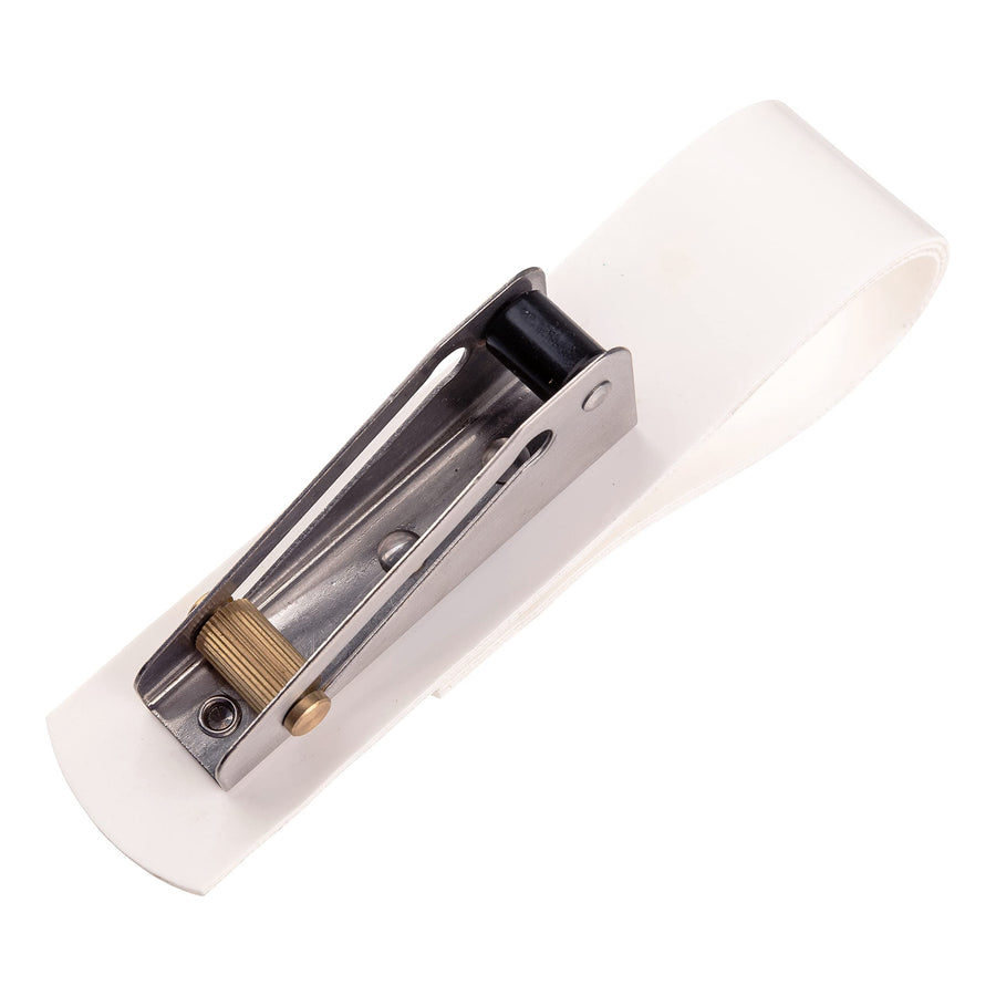 Tidy-Ups Taylor Made Boat Fender Adjuster for Standard Rail Size, White, Works with up to 5/8" Diameter, Snap Adjuster Strap over Lifeline, Railing or Stanchion, UV-Resistant Vinyl Straps - 1015