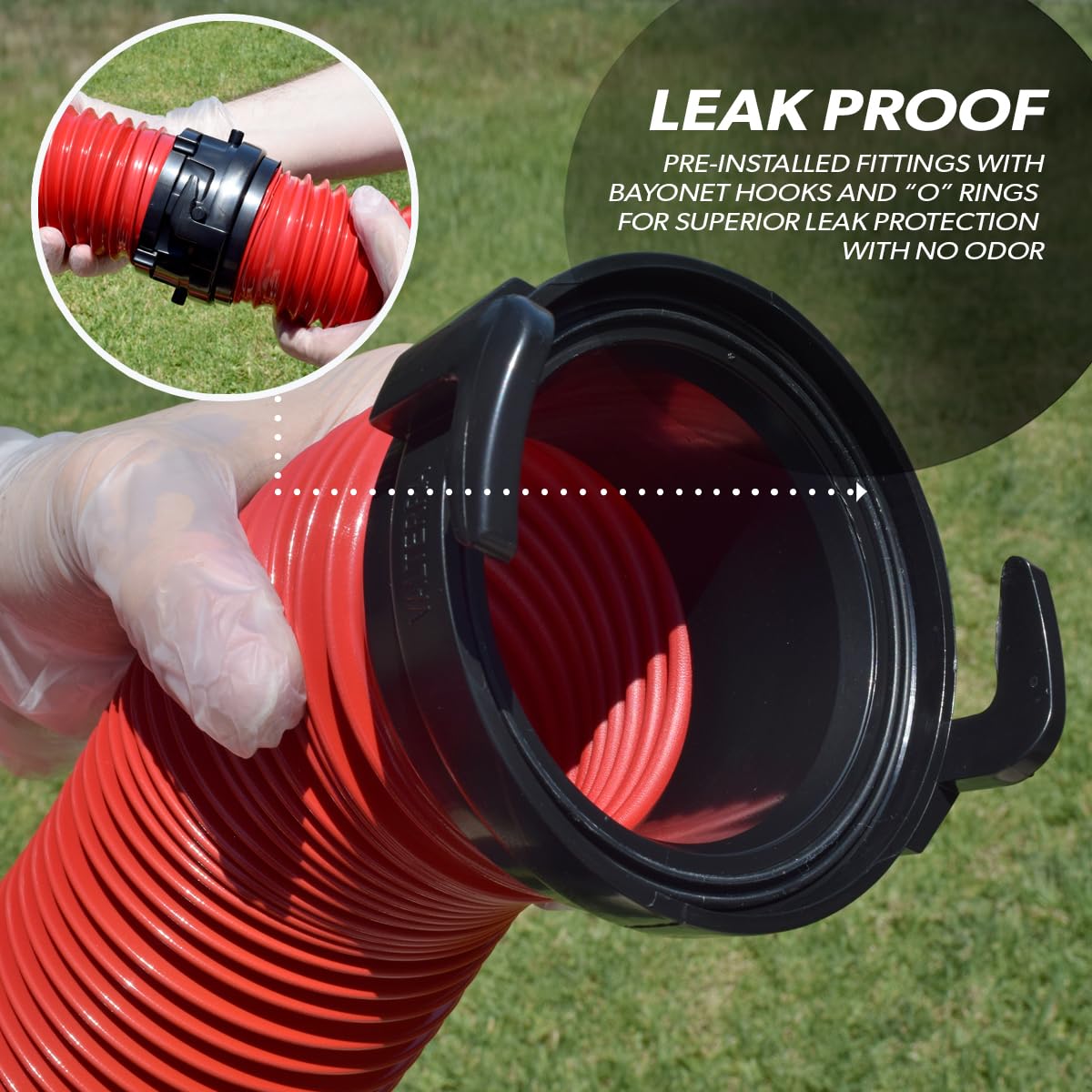 Valterra RV D04-0114 EZ Coupler Bayonet Sewer Kit with 10' Hose