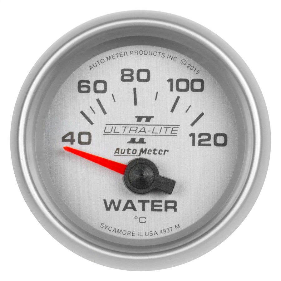 Gauge AUTO METER Water Temp 4937-M (Ultra-Lite II 2 1/16", 40-120ºc, Electric, Ultra-Lite Ii)