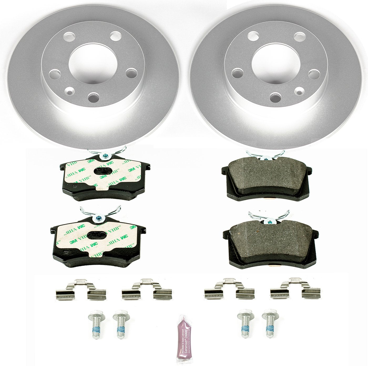 Power Stop ESK3129 Euro-Stop Rear Brake Kit For Audi A4 2002-2006, Audi A4 Quattro 2002-2005 [Model Specific]