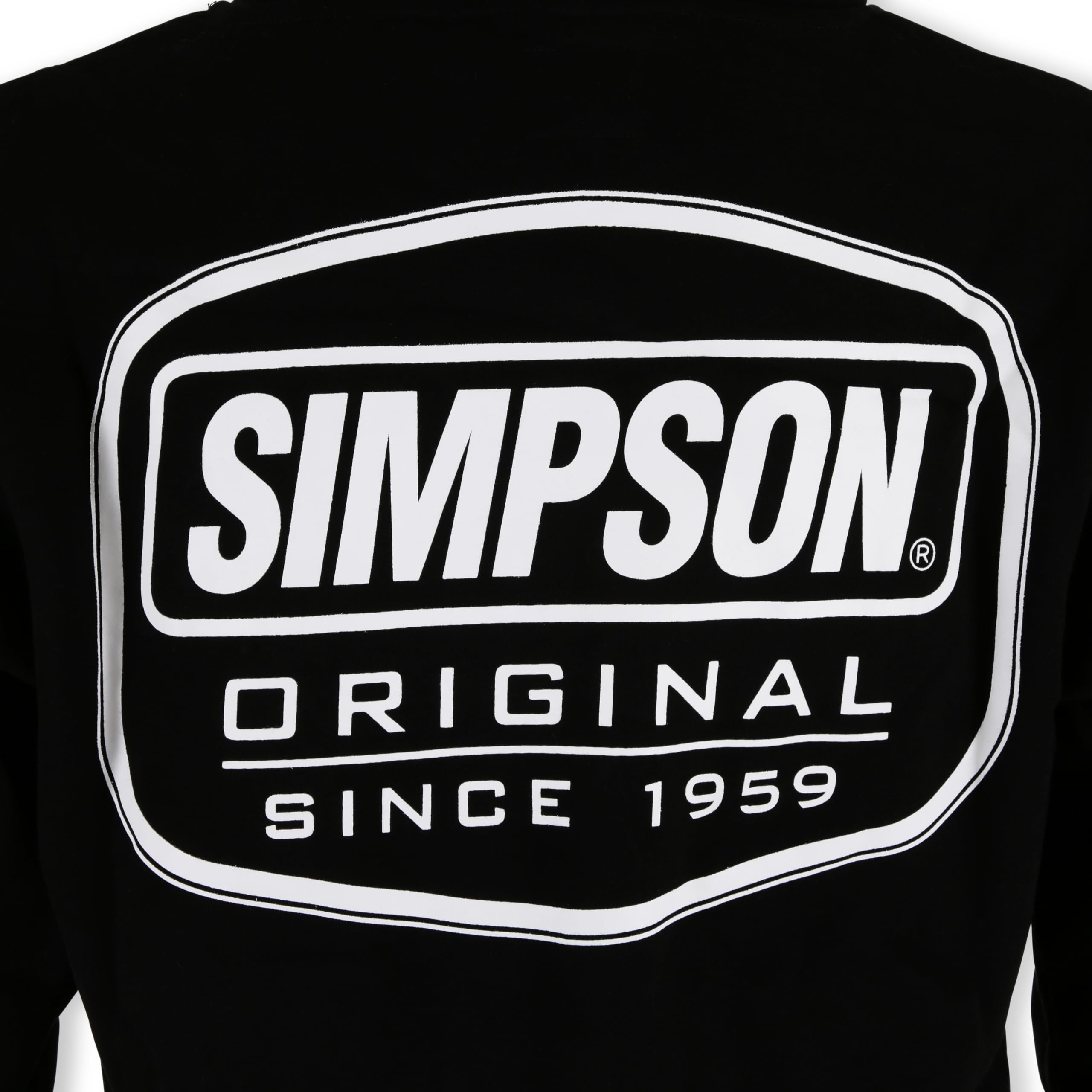 Original Logo Simpson Racing Hoodie - Adult XL - Black - Each
