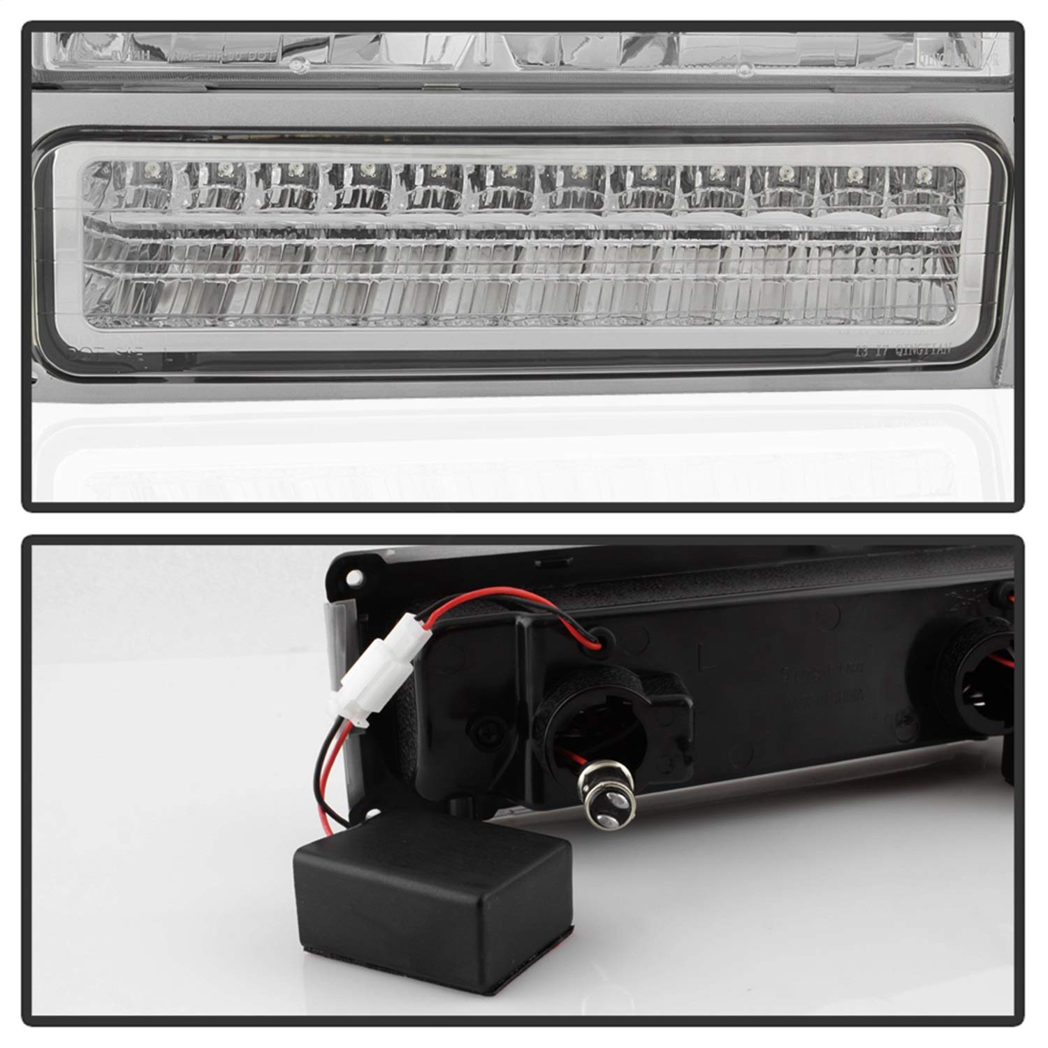 Hd-Jh-Cck88-Led-Am-C-Set Spyder - Chrome Euro Headlights With Led Turn Signal/Parking And Corner Lights