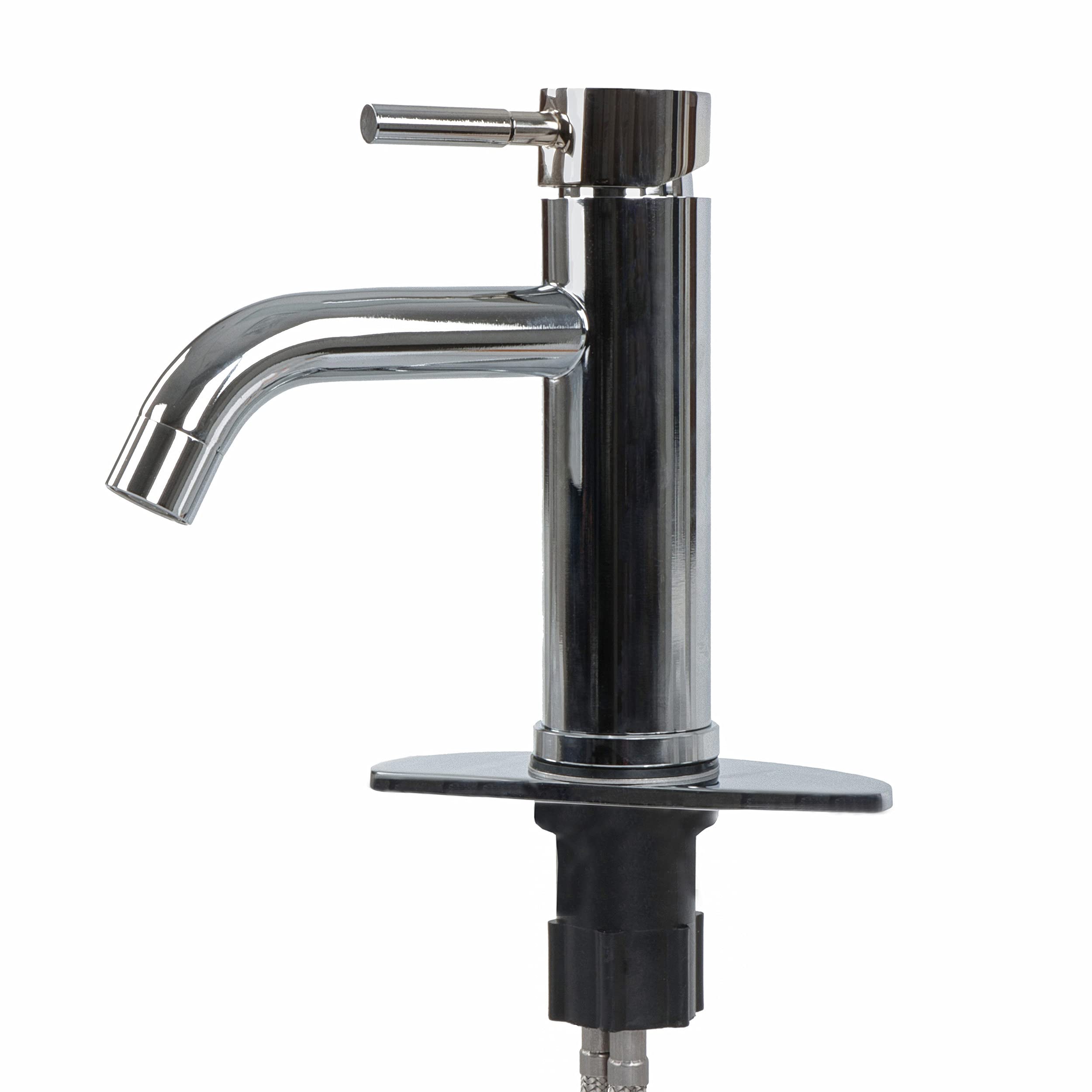 RV Kitchen Faucet Empire Faucets - Chrome Finish Travel Trailer Faucet for Campers, Single Handle Metallic Spout