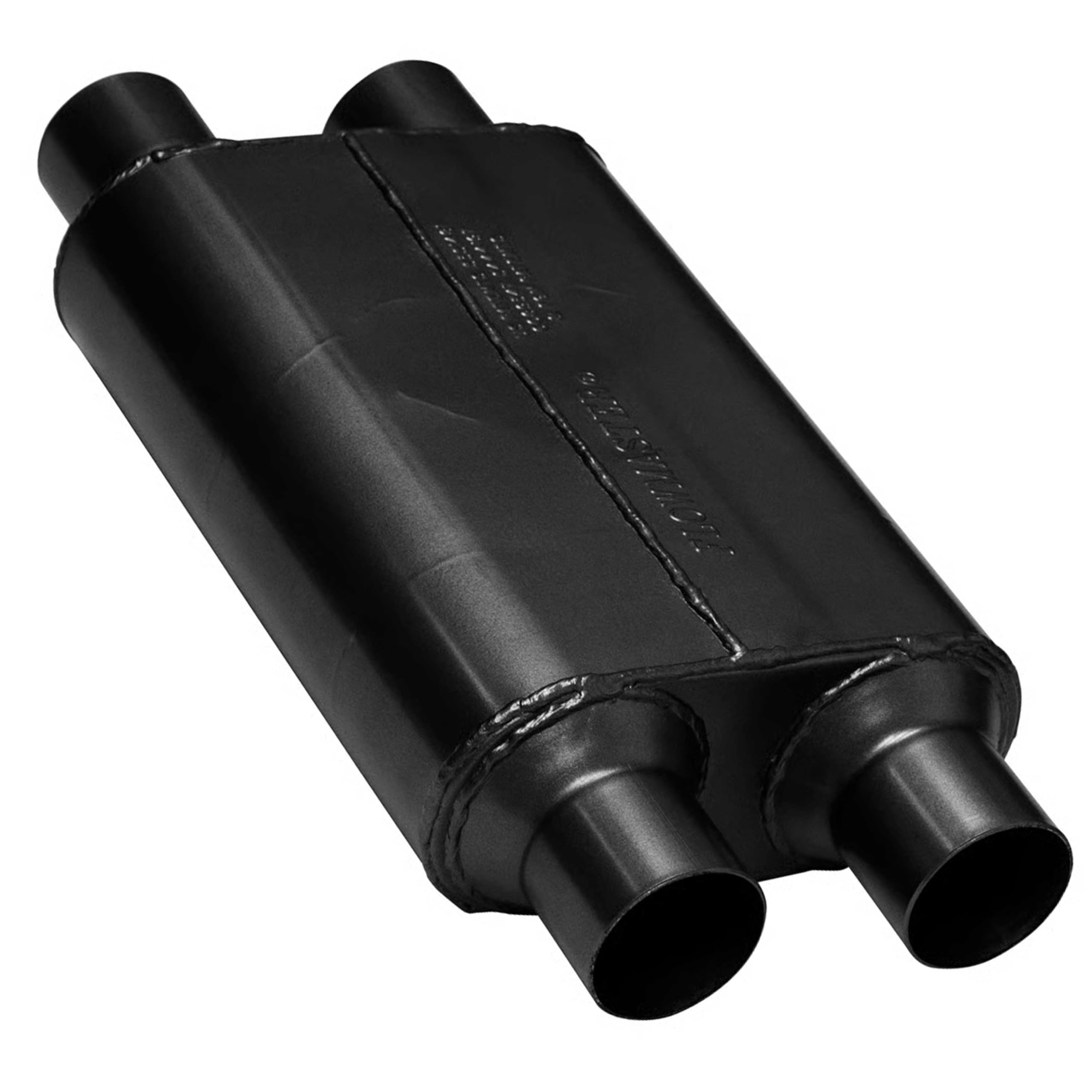 40 Series Flowmaster Original Chambered Muffler – 2.50” Dual In / 2.50” Dual Out – Aggressive Sound – 16-Gauge Aluminized Steel – For Muscle Cars, Street Rods, Trucks, SUVs & Strip Builds (425404)