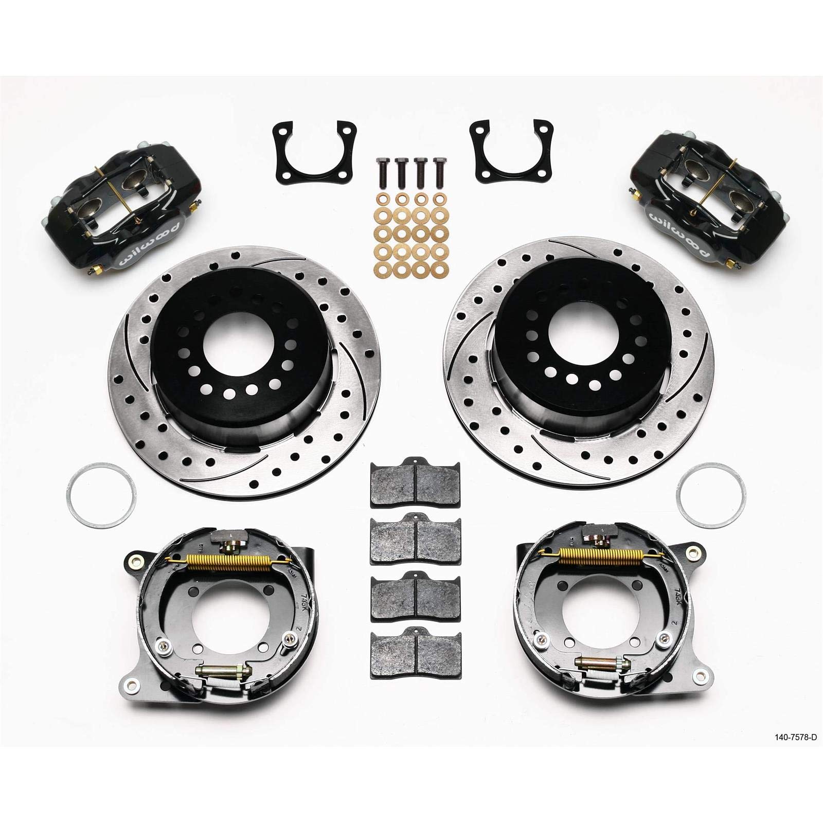 FDL P/S Park Brake Kit WILWOOD 140-7578-D, Drilled Chevy 12 Bolt-Spec 3.15" Brng