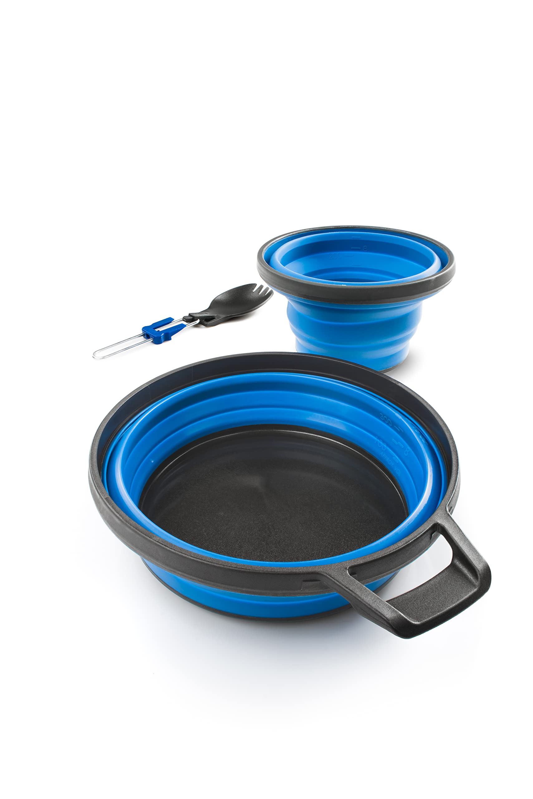 GSI Outdoors 1 Person Escape Camp Table, Backpacking Set with Collapsible Bowl, Cup, Spork