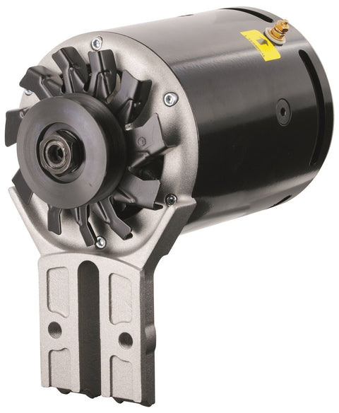 PowerGEN Powermaster Ford Black Flat Head Front MTG '39-'48 60A 6V Pos Grd w/Pulley for 5/8" Belt