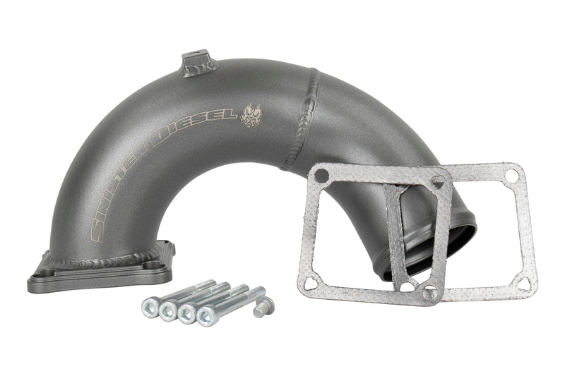 Sinister Diesel Intake Elbow Gray for Dodge Cummins 1998.5-2002 5.9L